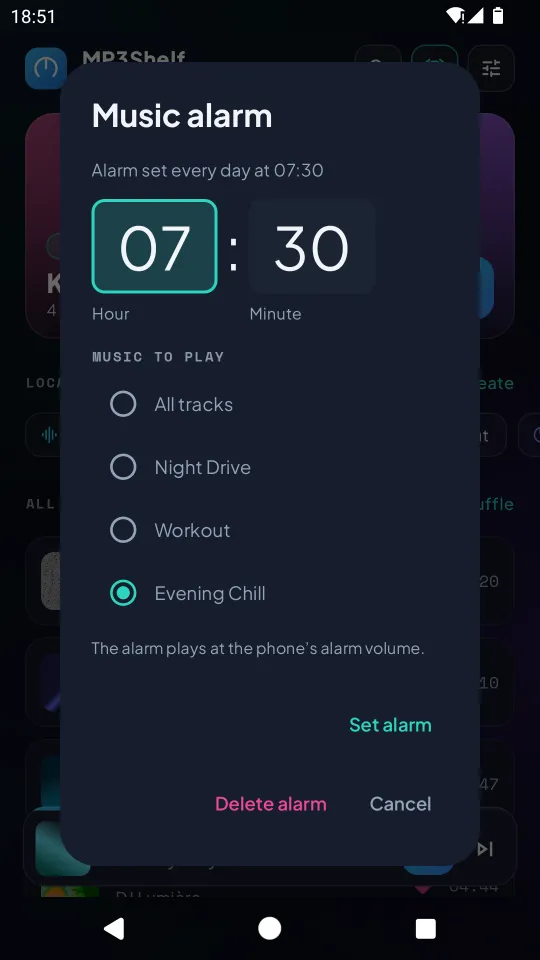 Music alarm
