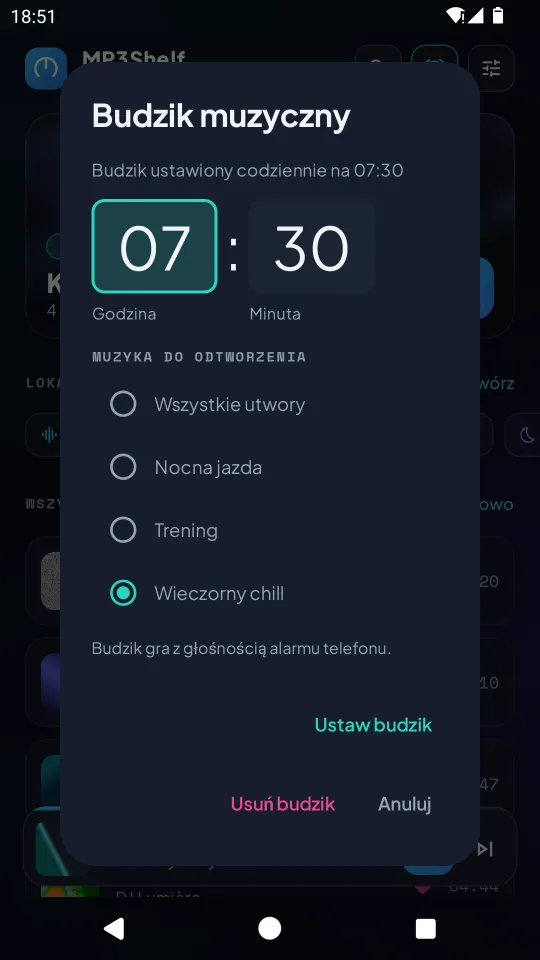 Budzik z muzyką
